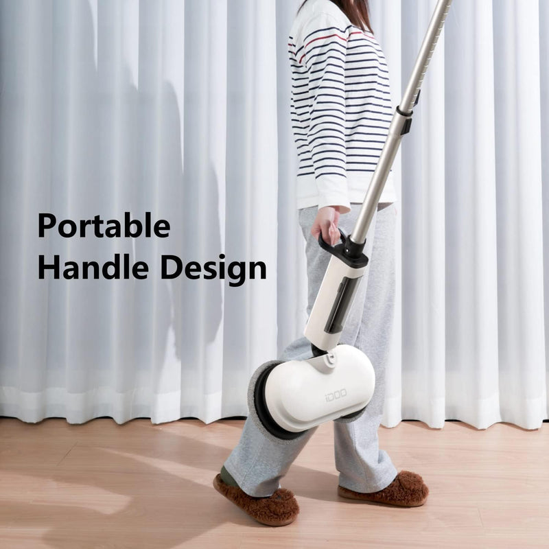 [2023-Upgrade] iDOO Kabellos Elektrischer Mopp Bodenwischer mit Sprühfunktion, LED Beleuchtung 350ML