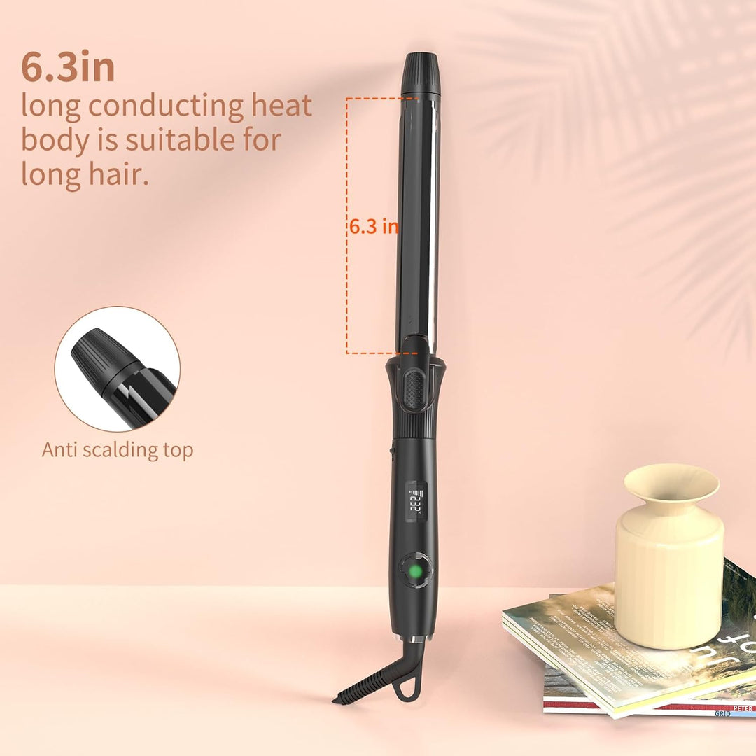 K&K Signature K&K 25mm Lockenstab mit Keramikbeschichtung Lockenzange Nano-Titan Haarlockenstab Eise