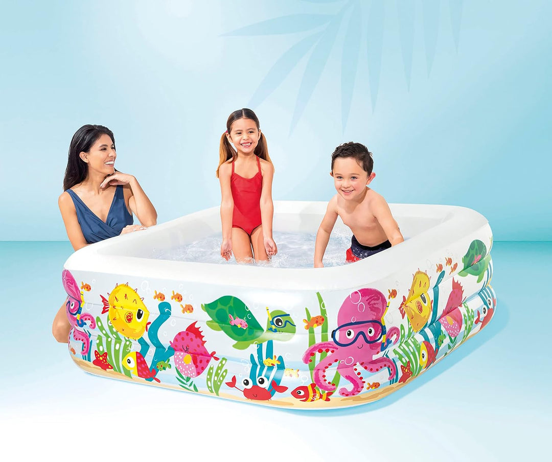 Intex See Aquarium Pool - Kinder Aufstellpool - Planschbecken - 159 x 159 x 50 cm - Für 3+ Jahre & 2