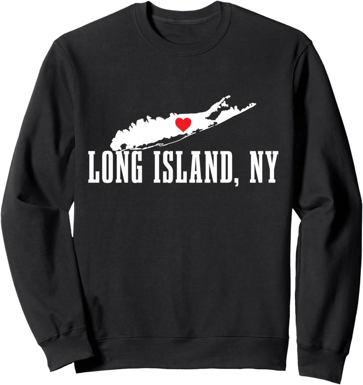 Long Island NY New York Pride Vintage Long Island Karte Sweatshirt
