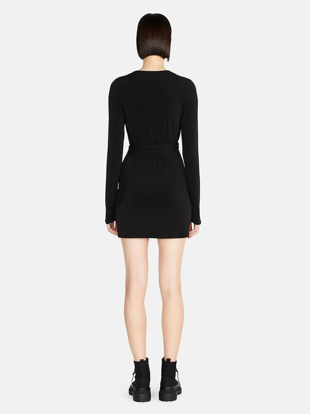 Sisley Damen 4zftlv038 Dress, Black 100, 38 EU