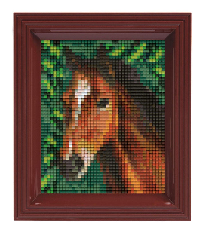 Pracht Creatives Hobby Pixel P31318 Mosaik Geschenkverpackung Pferd, Pixelbild mit Rahmen, kinderlei