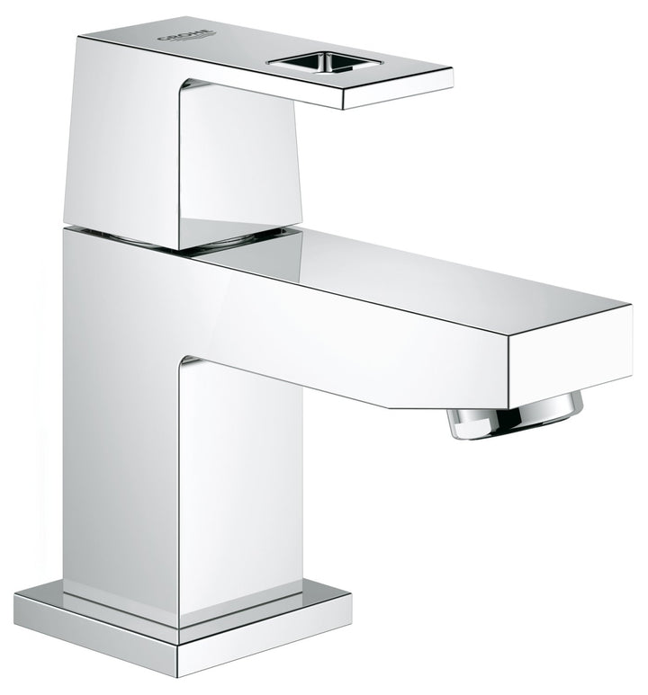 GROHE Eurocube | Badarmatur - Waschtischarmatur | EcoJoy WASSERSPARFUNKTION, glatter Körper | chrom