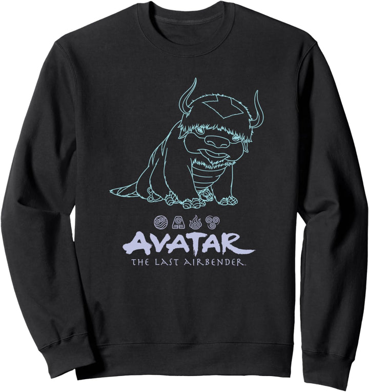 Avatar: The Last Airbender Appa Outline Portrait Sweatshirt