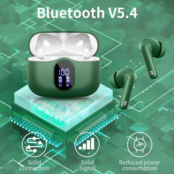 Btootos Bluetooth Kopfhörer, Kopfhörer Kabellos Bluetooth 5.4 Sport In Ear Kopfhörer mit 4 Mikrofon,