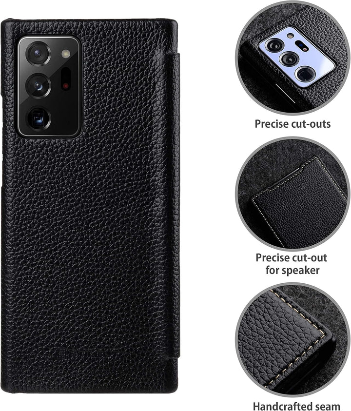 STILGUT Book Case kompatibel mit Samsung Galaxy Note 20 Ultra Hülle aus Leder zum Klappen, Klapphüll