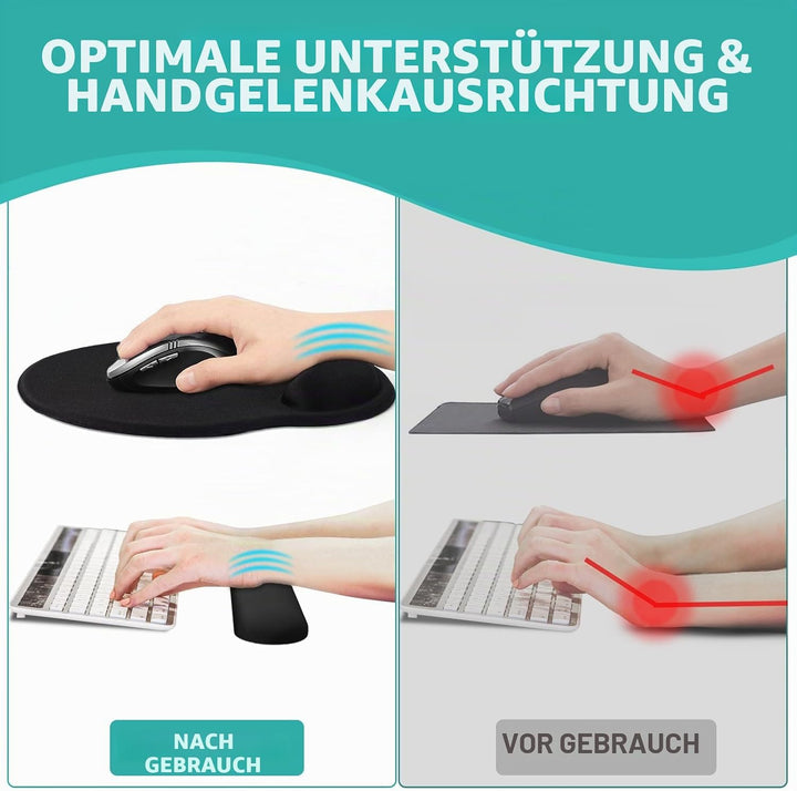 Giecy Mauspad mit handauflage und handballenauflage Tastatur, Ergonomisches Mouspad mit gelkissen &amp;