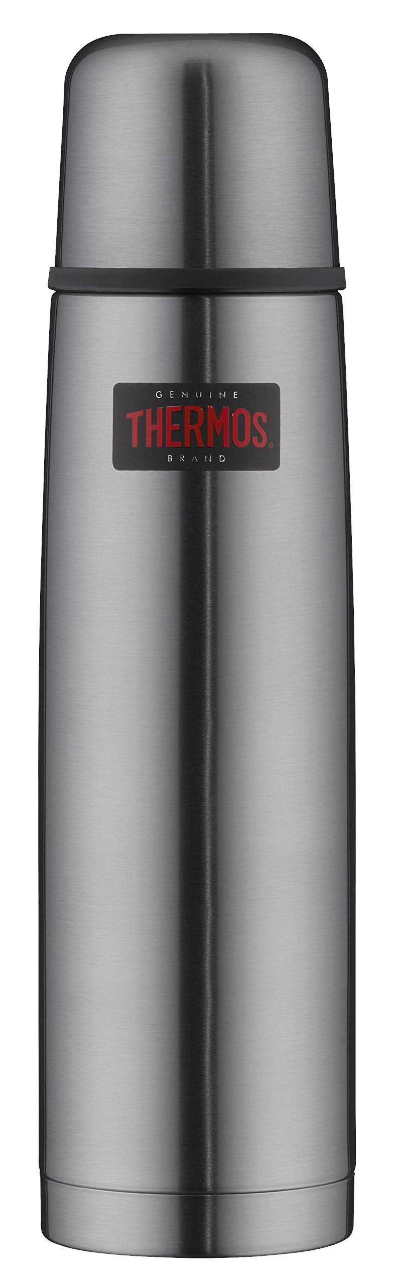 THERMOS LIGHT & COMPACT BEVERAGE BOTTLE 1l, stone grey, Thermosflasche Edelstahl, Isolierflasche gra