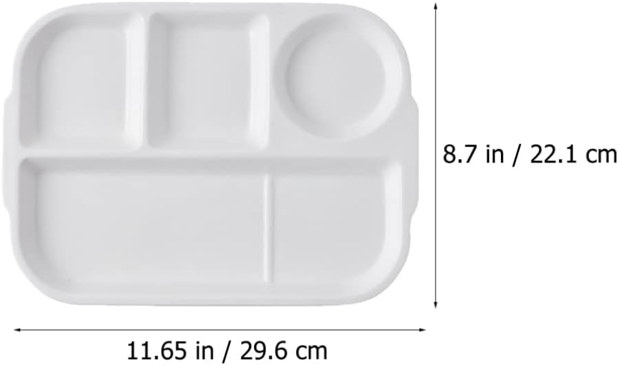 Cabilock 1stk Fachplatte Aus Keramik Geteilte Speiseteller Essensteller Geteilte Keramikplatte Haush