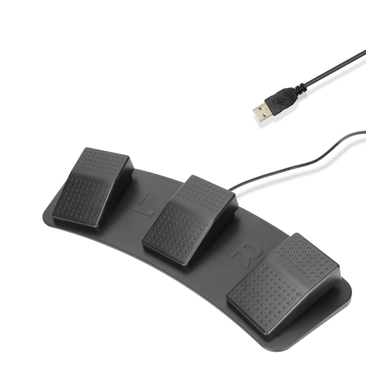 Yunseity USB-Dreifach-Fussschalterpedal USB-Fusspedal PC-Dreifach-Fussschalter Programmierbare Compu