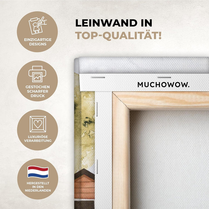 MuchoWow© Leinwand 60x80 cm Deko Schlafzimmer Aesthetic Leinwandbilder Wohnzimmer Gemälde Foto Gesch