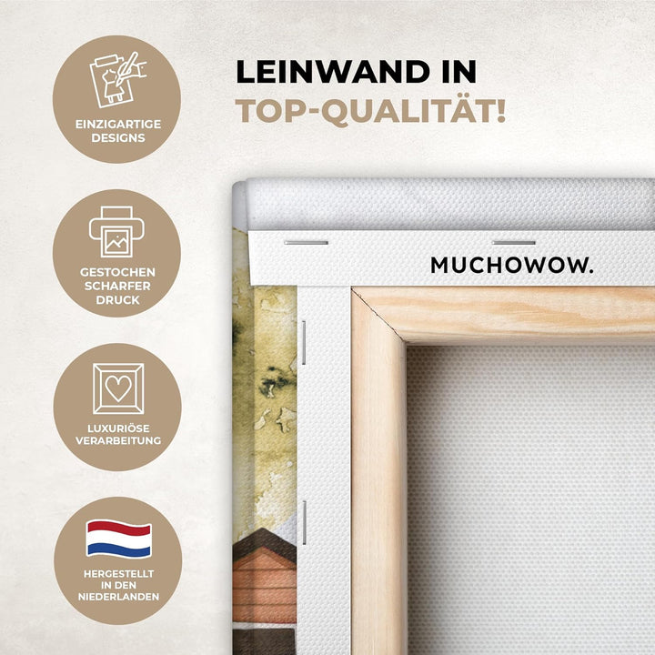 MuchoWow© Leinwand 50x70 cm Deko Schlafzimmer Aesthetic Leinwandbilder Wohnzimmer Gemälde Foto Gesch