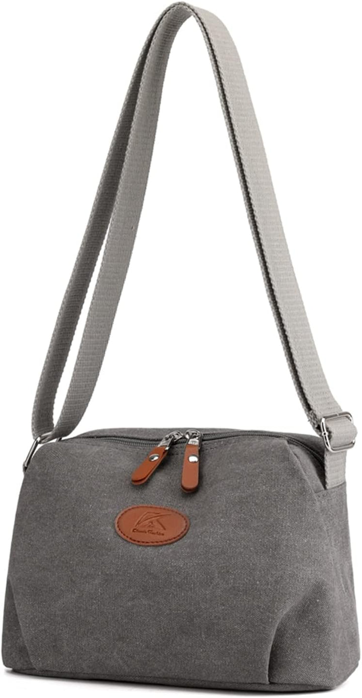PORRASSO Damen Umhängetasche Casual Schultertasche Canvas Handtasche Frauen Crossbody Bag für Reisen