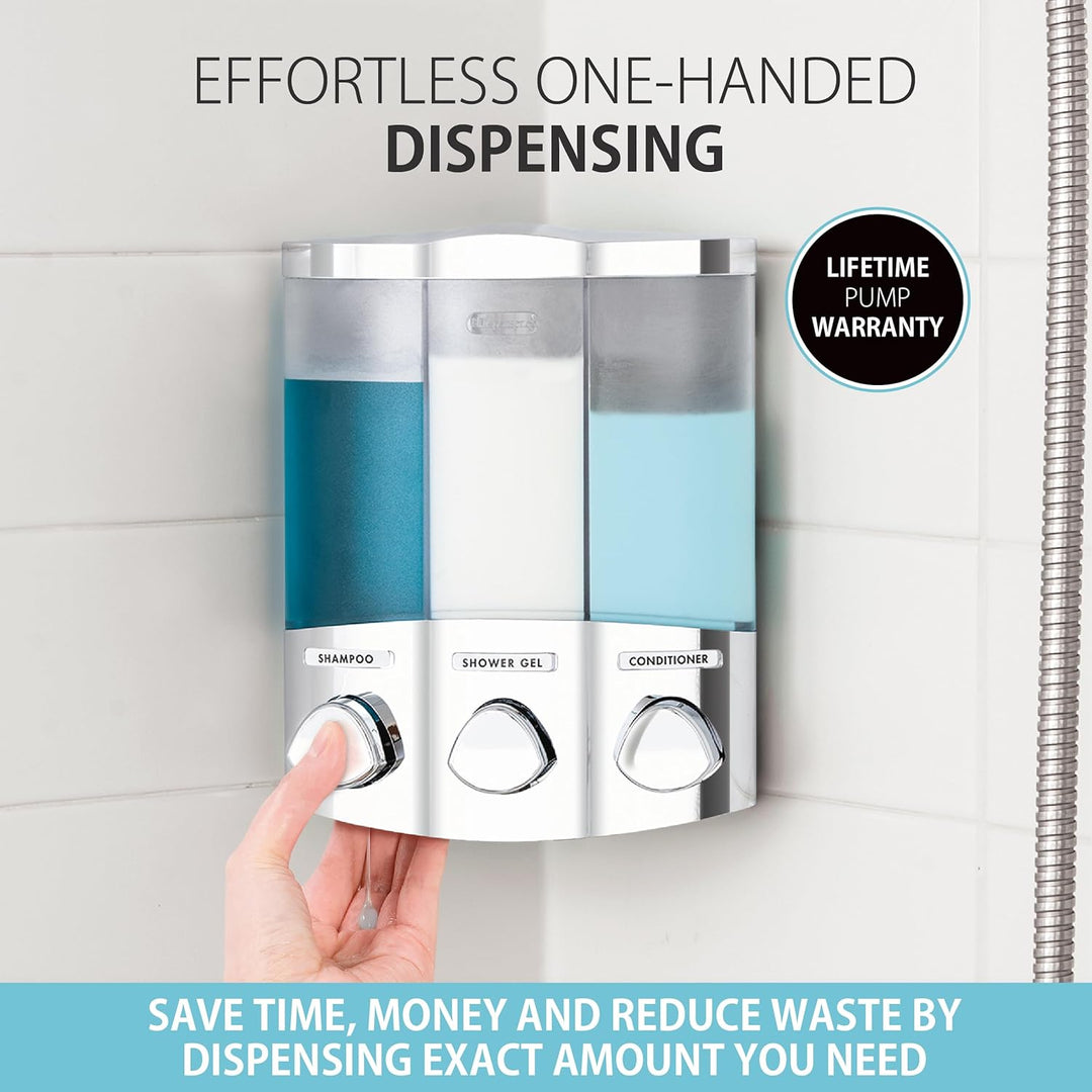 Better Living 76344-1 Spender, Chrom, 3-Chamber Chrome 3-Chamber, Chrome 3-Chamber