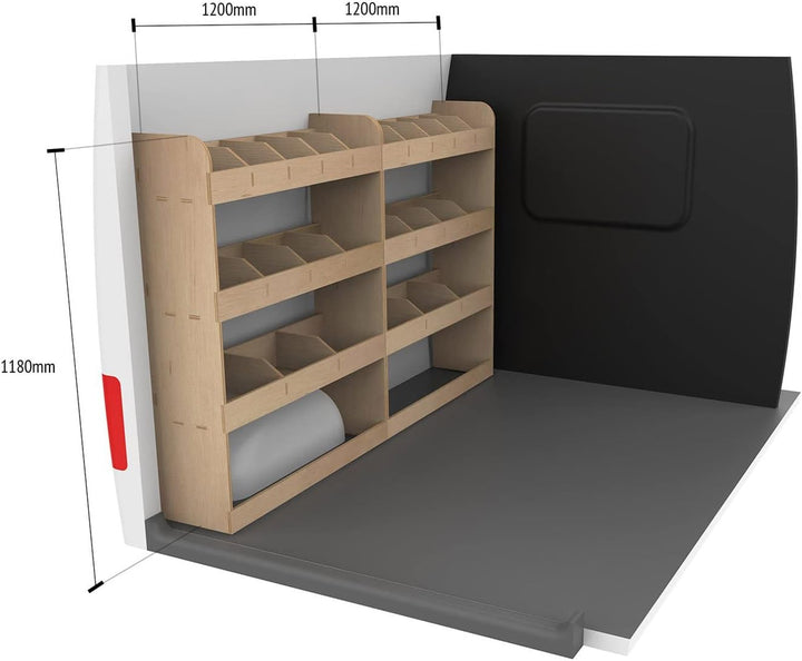 Vanify - Kompatibel mit Peugeot EXPERT L3 2016+ Fahrzeugeinrichtung Fahrzeugregale, komplette Fahrer