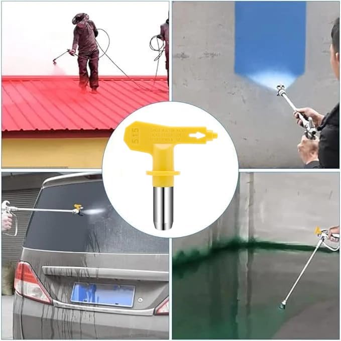 Anhoer 6 Stück Airless Düse mit Spitzendichtung Reversible Sprühspitzen mit 1 Düse Sitz für Farbspri