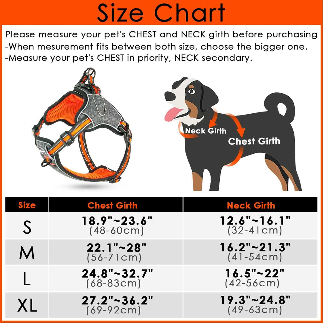 ThinkPet No-Pull Geschirr, Ausbruchsicheres Reflektierendes Step-in Hundegeschirr, Verstellbares Atm