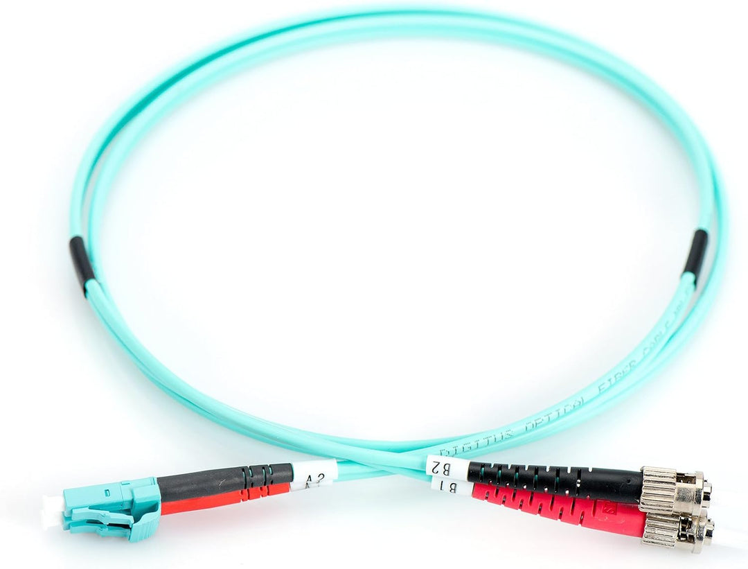 DIGITUS DK-2531-10/3 – Glasfaserkabel OM3 – 10 m – LC zu ST – Duplex LWL Kabel – 1/10/40/100 Gbit/s