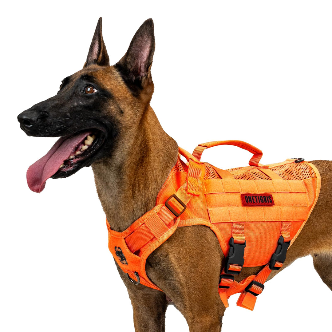 OneTigris No-Pull Hundegeschirr, AIRE MESH Einstellbar Sicherheitsgeschirr Ultra Atmungsaktiv für Gr