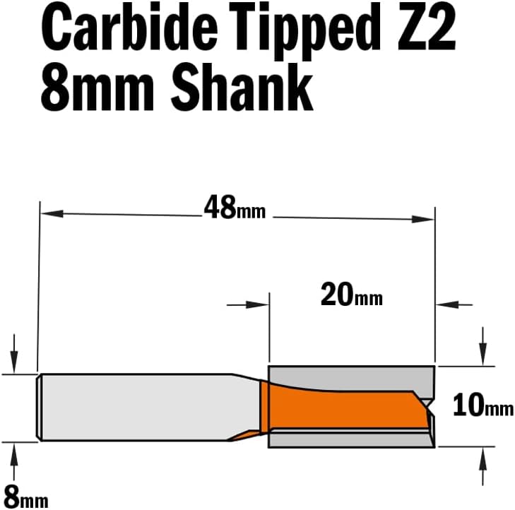 Cmt orange Tools 911.100.11 Erdbeere rechts HM S8 D10 x 20 mm