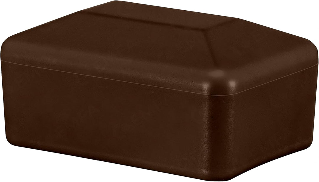 EMFA Zaunpfahlkappe rechteckig 40x80 mm Braun 10 Stück Pfostenkappen Kunststoff Pfostenkappen Abdeck