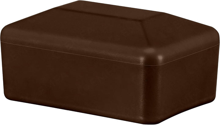 EMFA Zaunpfahlkappe rechteckig 40x80 mm Braun 10 Stück Pfostenkappen Kunststoff Pfostenkappen Abdeck