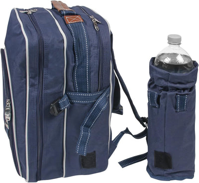 anndora Picknick Rucksack Picknicktasche Kühltasche Kühlfach + Geschirr Besteck, Blau