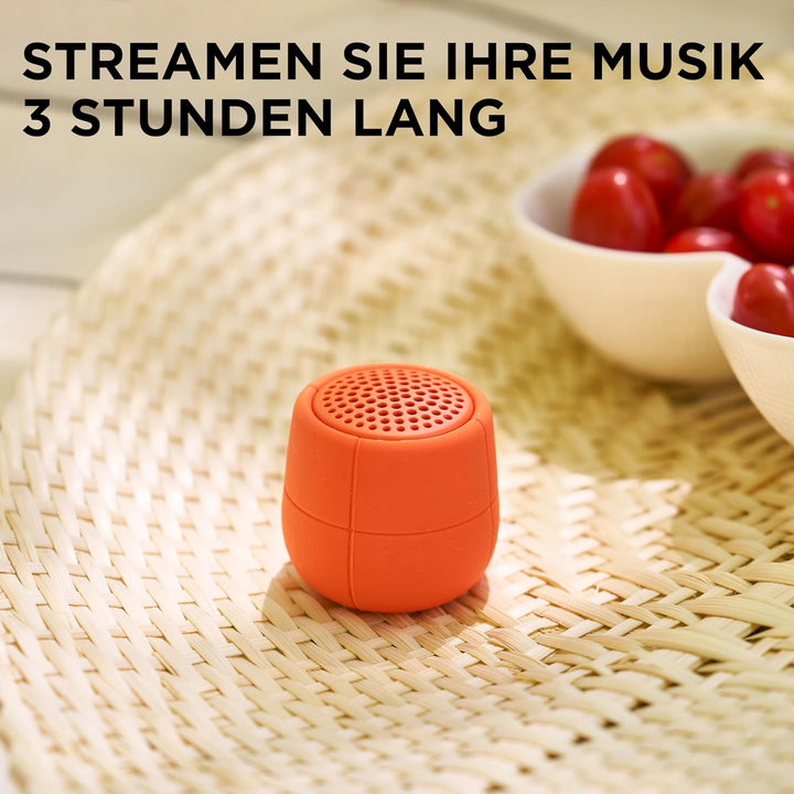 Lexon MINO X - Floatable Water Resistant IPX7 Portable Bluetooth Speaker - 3W - Orange, Orange