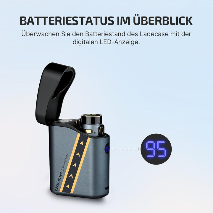 OLIGHT Baton 4 kit Mini LED Taschenlampe mit dimmbarem Ladecase, Wiederaufladbare Taschenlampe bis z