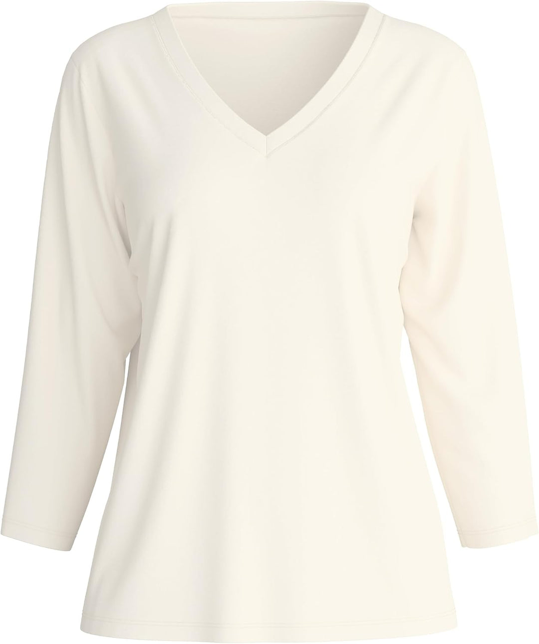 CALIDA Favourites Langarmshirt Damen, aus 100% Baumwolle, Dicker, wärmender Stoff 32-34 Charm Cream,