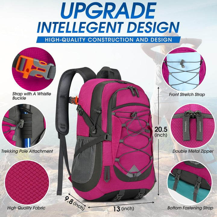 IGOLUMON Wanderrucksack Herren Damen 40L Wasserdichter Rucksack Leicht Faltbarer Reiserucksack Trekk
