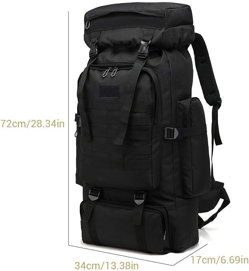 Gross Rucksack 60L-80L Wanderrucksack Wasserdicht für Herren & Damen – Reiserucksack, Notfallrucksac