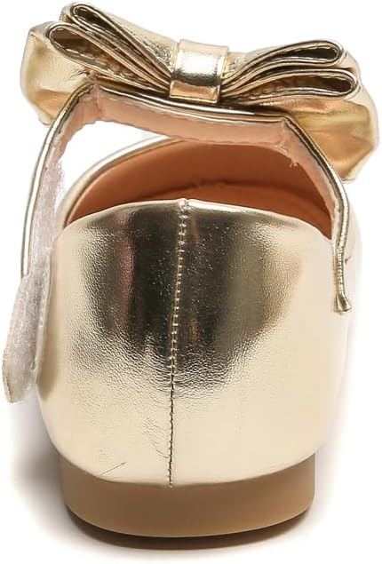 DADAWEN Mädchen Mary Jane Schuhe Festliche Kleidschuhe Prinzessin Ballerinas 34 EU Gold, 34 EU Gold