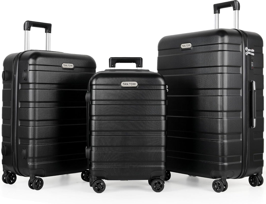 TANTOMI Kofferset 3-teilig, ABS Hartschalenkoffer Set, Reisekoffer Set mit Rollen, Gepäck-Sets (20/2