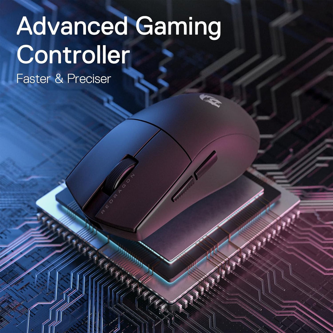 Redragon M916 Kabellose Gaming Maus, 49G Ultra-Light 8K DPI 2.4G Kabellose Gaming-Maus mit ergonomis
