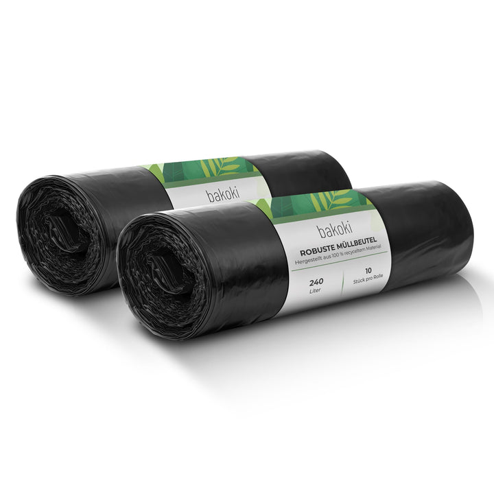 Müllbeutel 240L - Extrem Reissfest, Extra Stark, Ideal Für Haushalt, Garten Und Betrieb -2 x 10er Ro