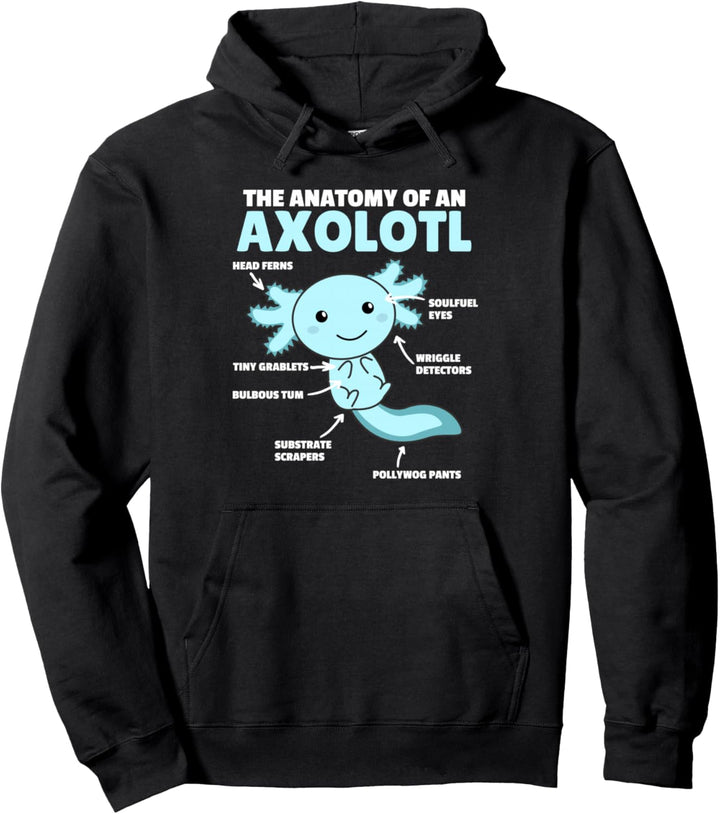 süsse Axolotl Erklärung Anatomy of an Axolotl Pullover Hoodie