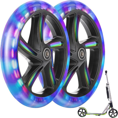 200mm Scooter Rollen - 2 Stück 200mm City Scooter Ersatzräder räder mit ABEC9 Kugellager - Cityrolle