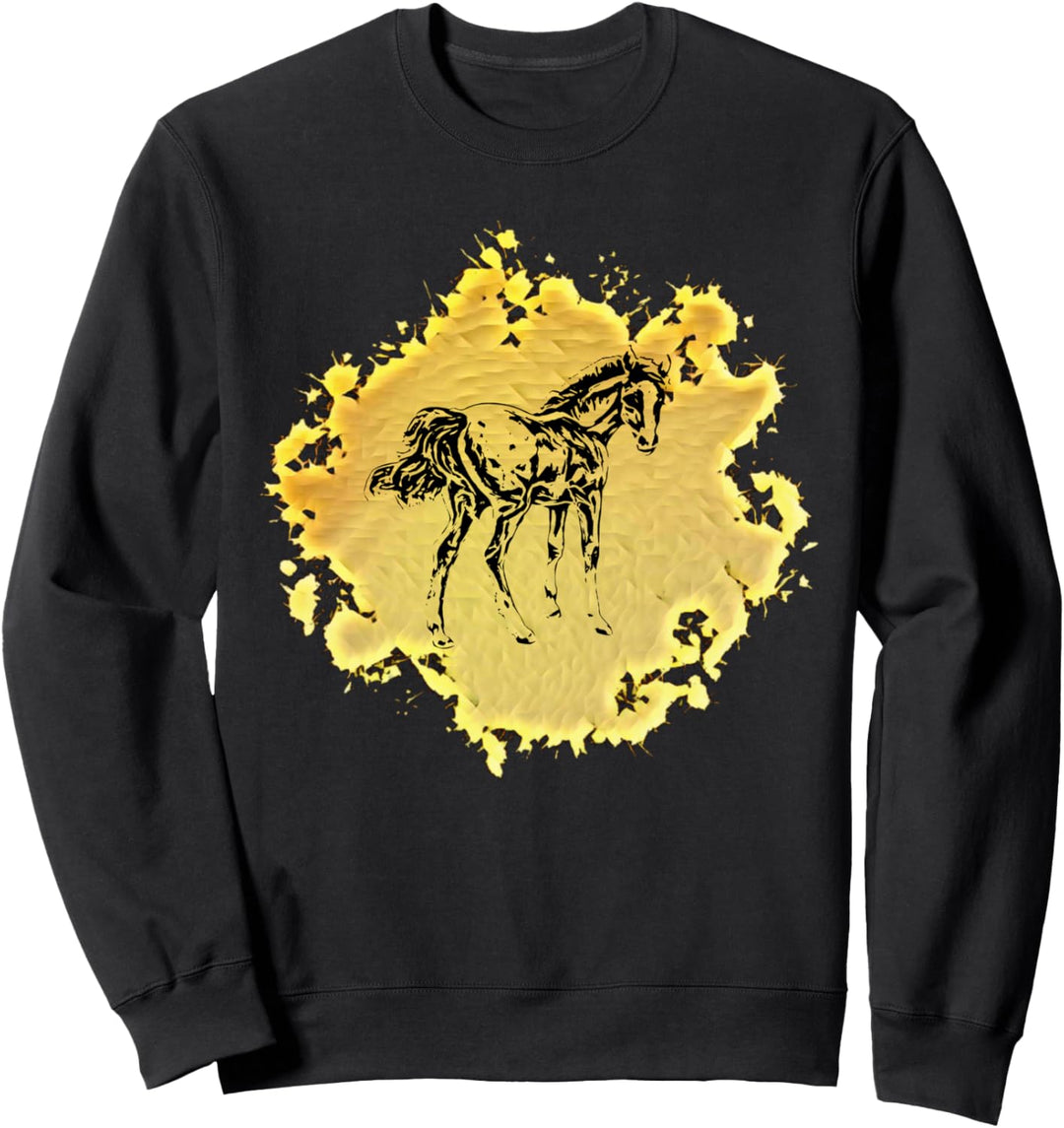Pferde Mähne Motiv Pferd Tiermotiv Reitsport reiten Pferde Sweatshirt