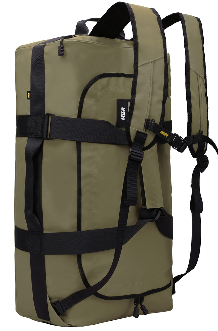 MIER Sporttasche Herren Wasserresistente Reisetasche gross Heavy Duty Convertible Sportrucksack mit