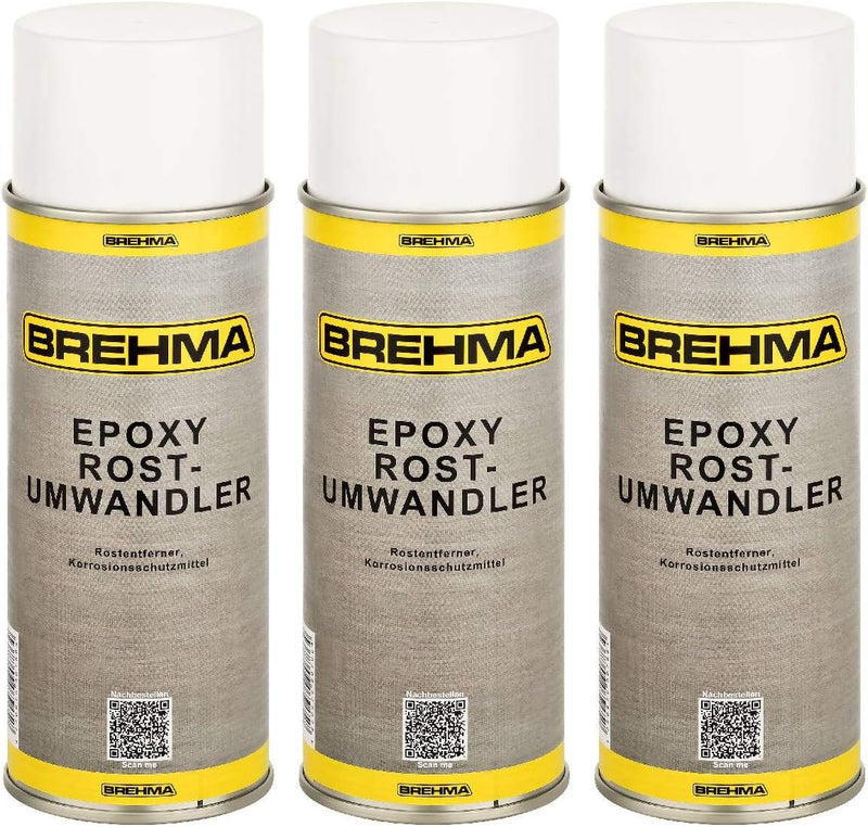 BREHMA 3X Epoxy Rostumwandler Spray 400ml Rostentferner Rostschutz Roststopp