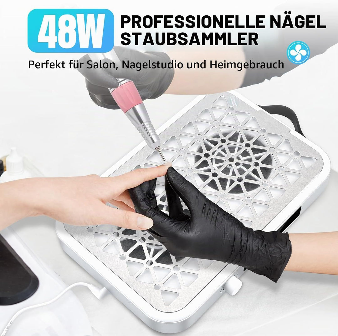 EBANKU Professioneller Nagelstaubsauger, Tragbarer 1600 PA Staubsauger, 10 Geschwindigkeiten, Einweg