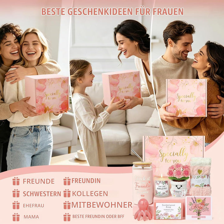 Beste Freundin Geschenke, Trinkgläser Geburtstagsgeschenk für Freundin Schwester,Geschenkideen für F