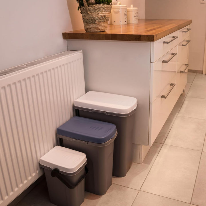 25L Mülleimer weiss, Mülleimer Küche, Mülltonne, Abfalleimer Küche, Trash Bin, Mistkübel, Gelber Sac