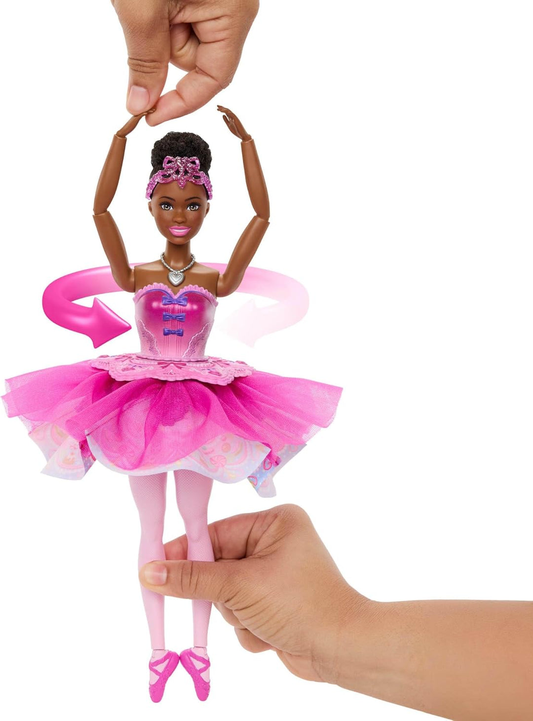 Barbie in: Der Nussknacker-Puppen, mit überraschendem Tutu-Wechsel-Effekt, Ombré-Tutu, Herzmedaillon