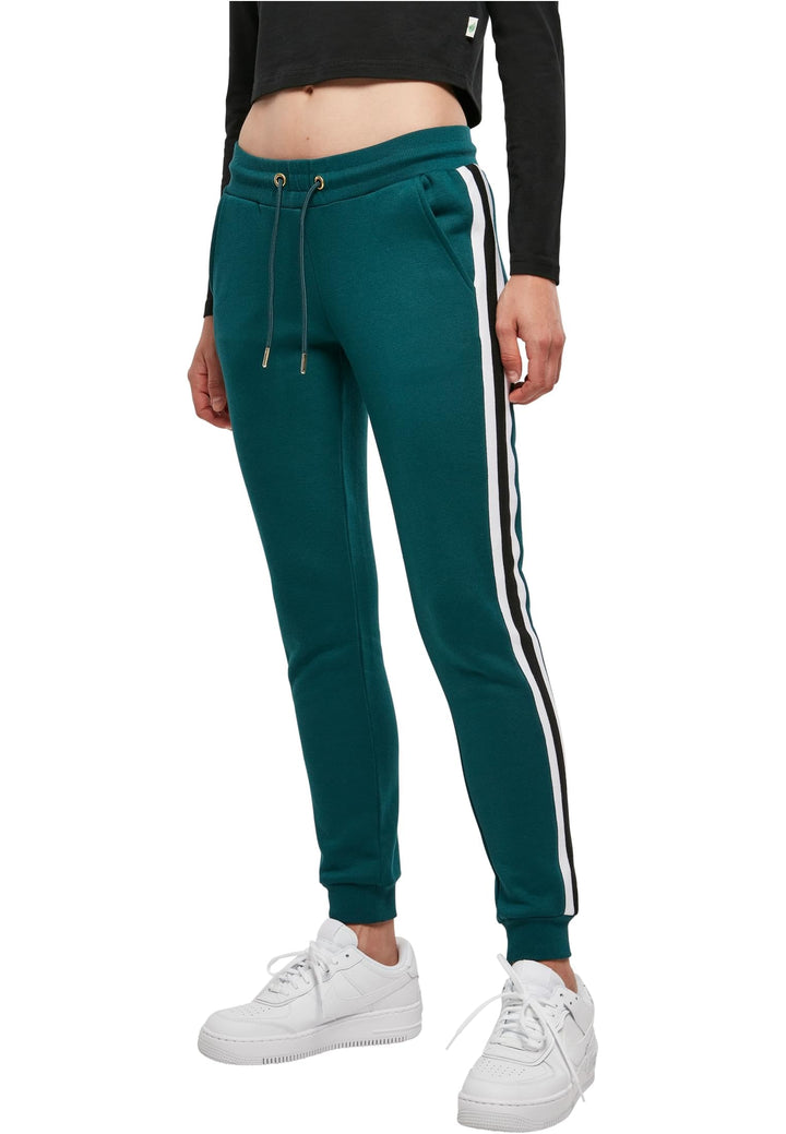 Urban Classics Damen Sporthose Ladies College Contrast Sweatpants Frauen Hose, Jogginghose mit Strei