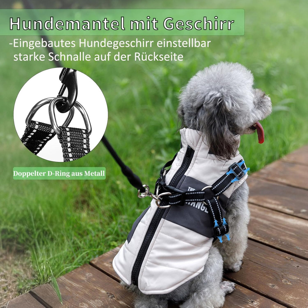 Hundemantel Winter Hundejacke Hundegeschirr Mantel Welpenmantel Jacke Weste Kleidung Kleines Hundege