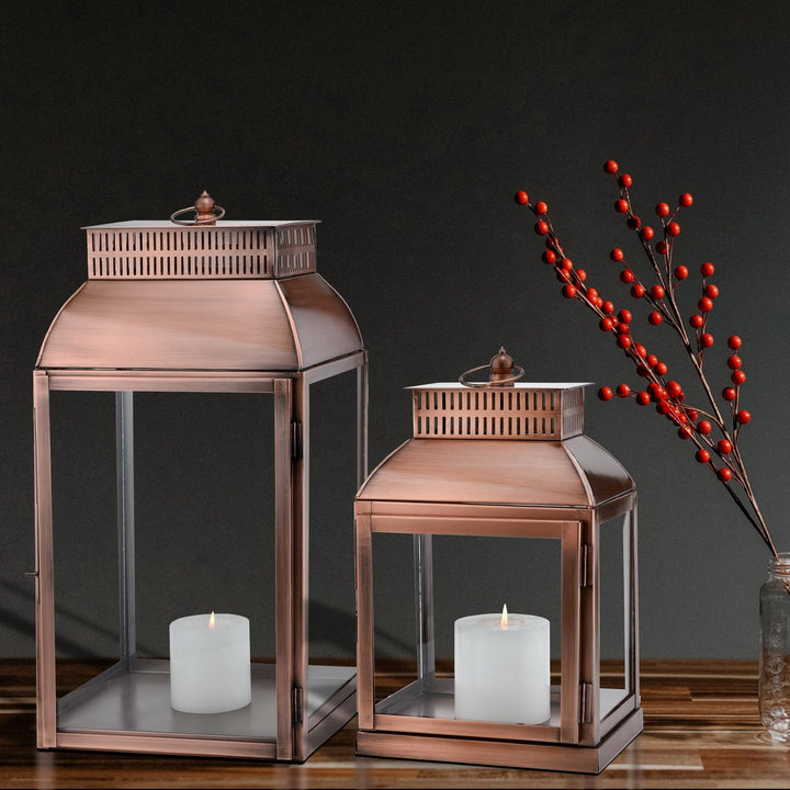 Marrakesch 2er Set Gartenlaterne Laterne 49cm & 34cm | Laternen für Draussen Smilia modern als Garte