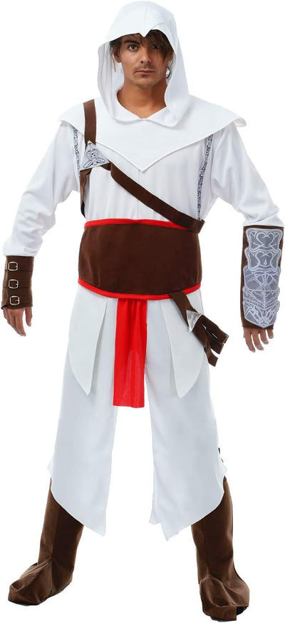 Herren Kostüm Assassins Creed Altair Deluxe Gr. M-XL weiss Fasching Karneval (M), M