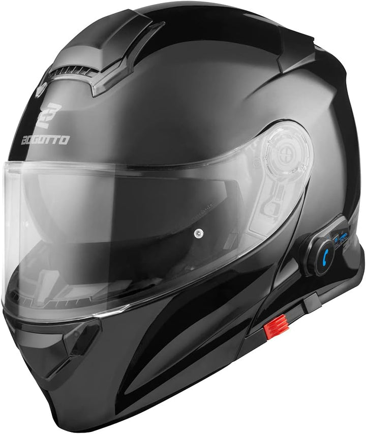 Bogotto V271 BT Bluetooth Klapphelm XS Schwarz, XS Schwarz